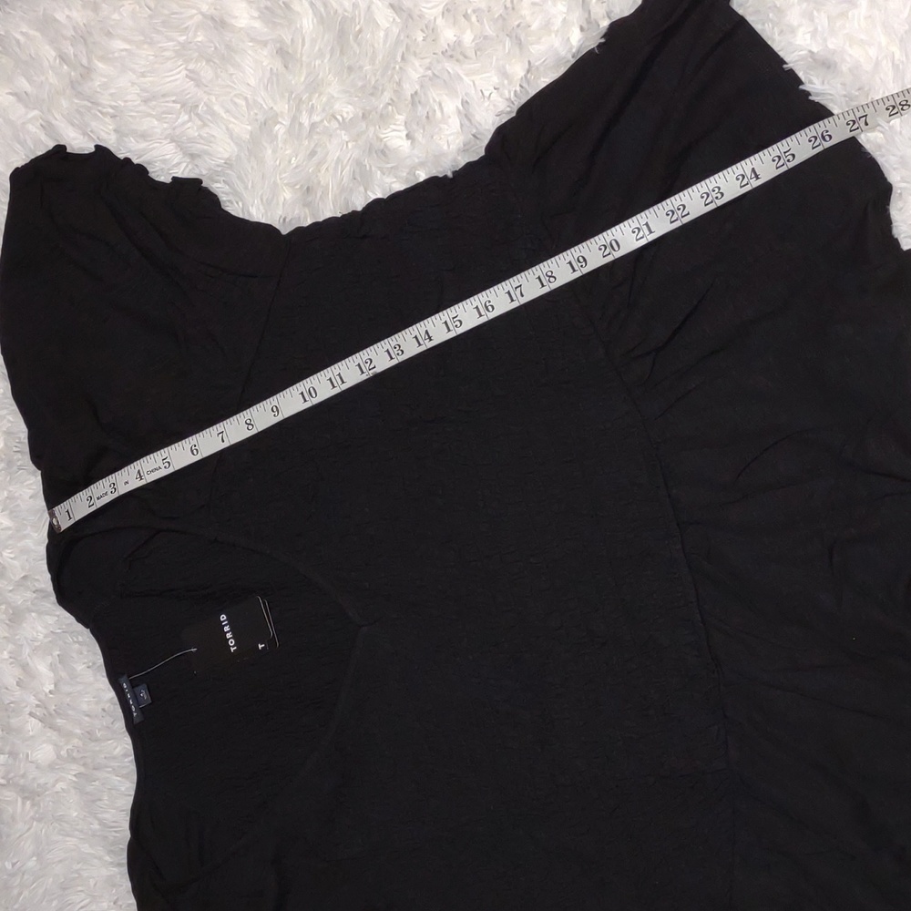 Torrid Black Babydoll Top size 4XL Smocked 4XL - Picture 9 of 11